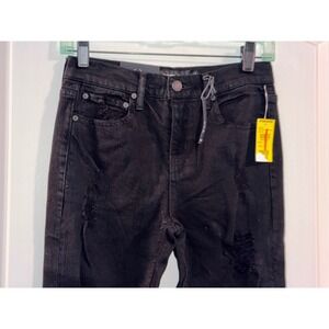 RSQ Women's Black (28X29) Super Skinny Semi-Distressed Jeans Size 14